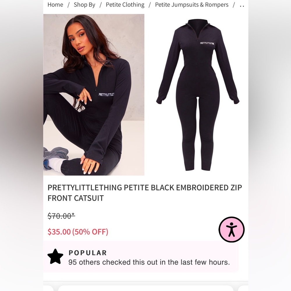 Brand new long sleeve jumpsuit from PLT with tag size. Small petite.